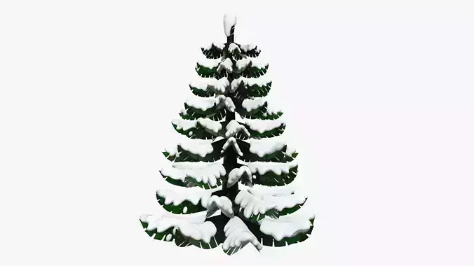 Christmas fir tree stylized 02