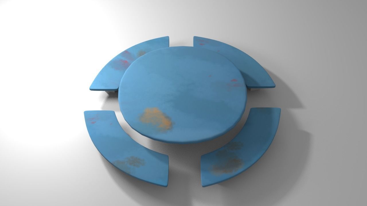 Among Us - Dirty Table Low-poly 3D model_1