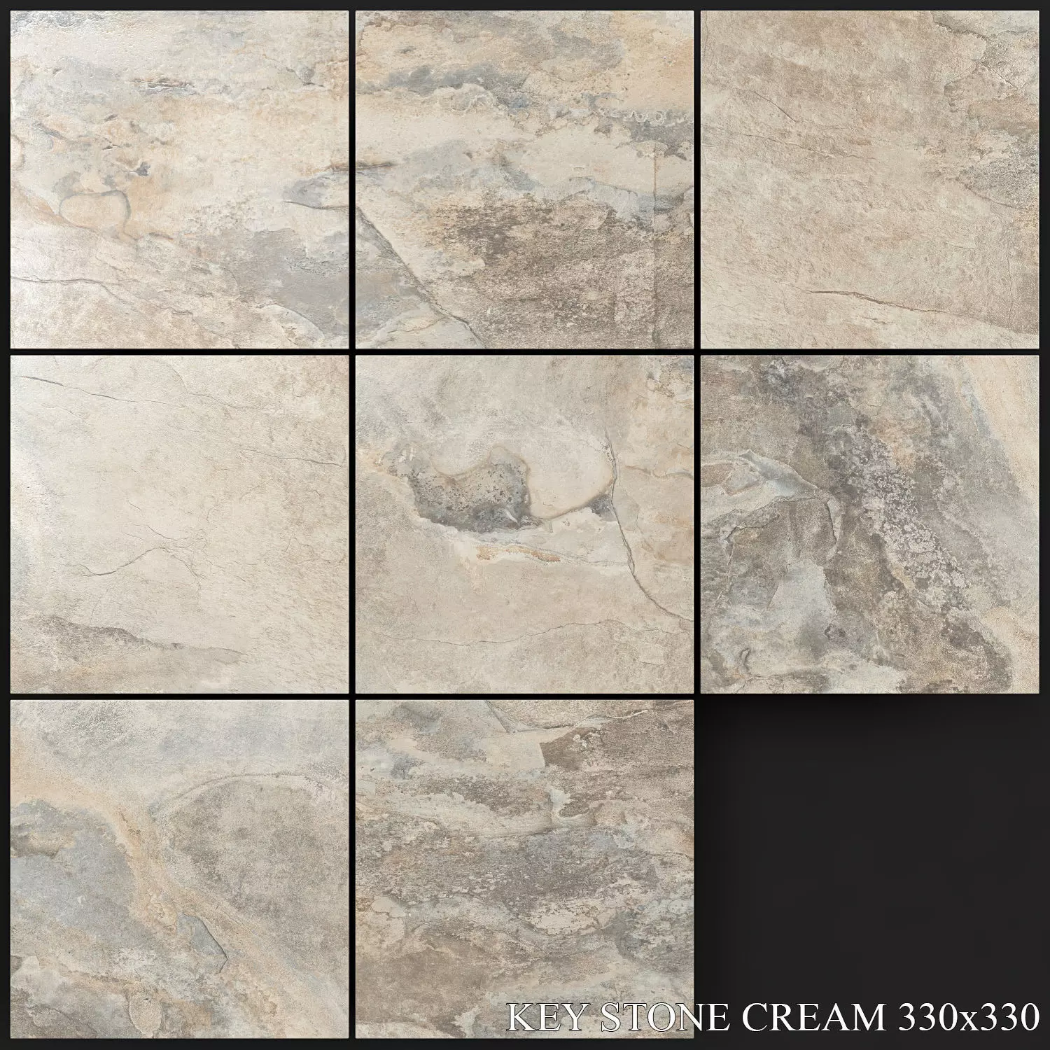 Yurtbay Seramik Key Stone Cream 330x330 3D model_0