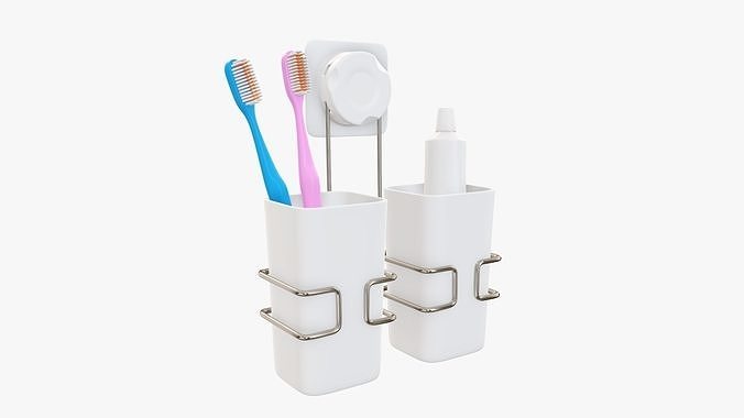 Toothbrush set paste cups holder 3D model
