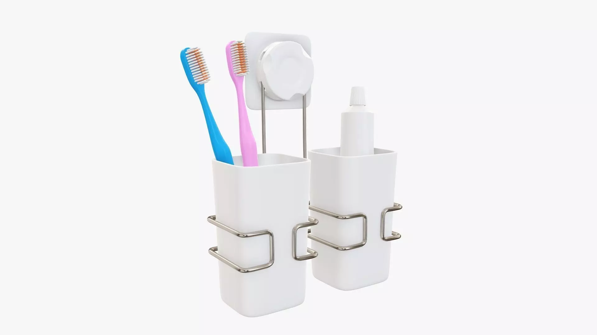 Toothbrush set paste cups holder 3D model_0