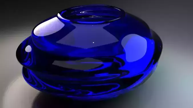 Blue spiral vase 3D model