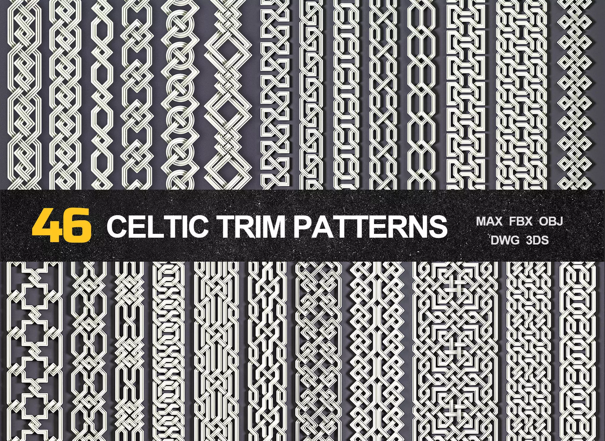 46 Celtic Trim Patterns 3D model_0