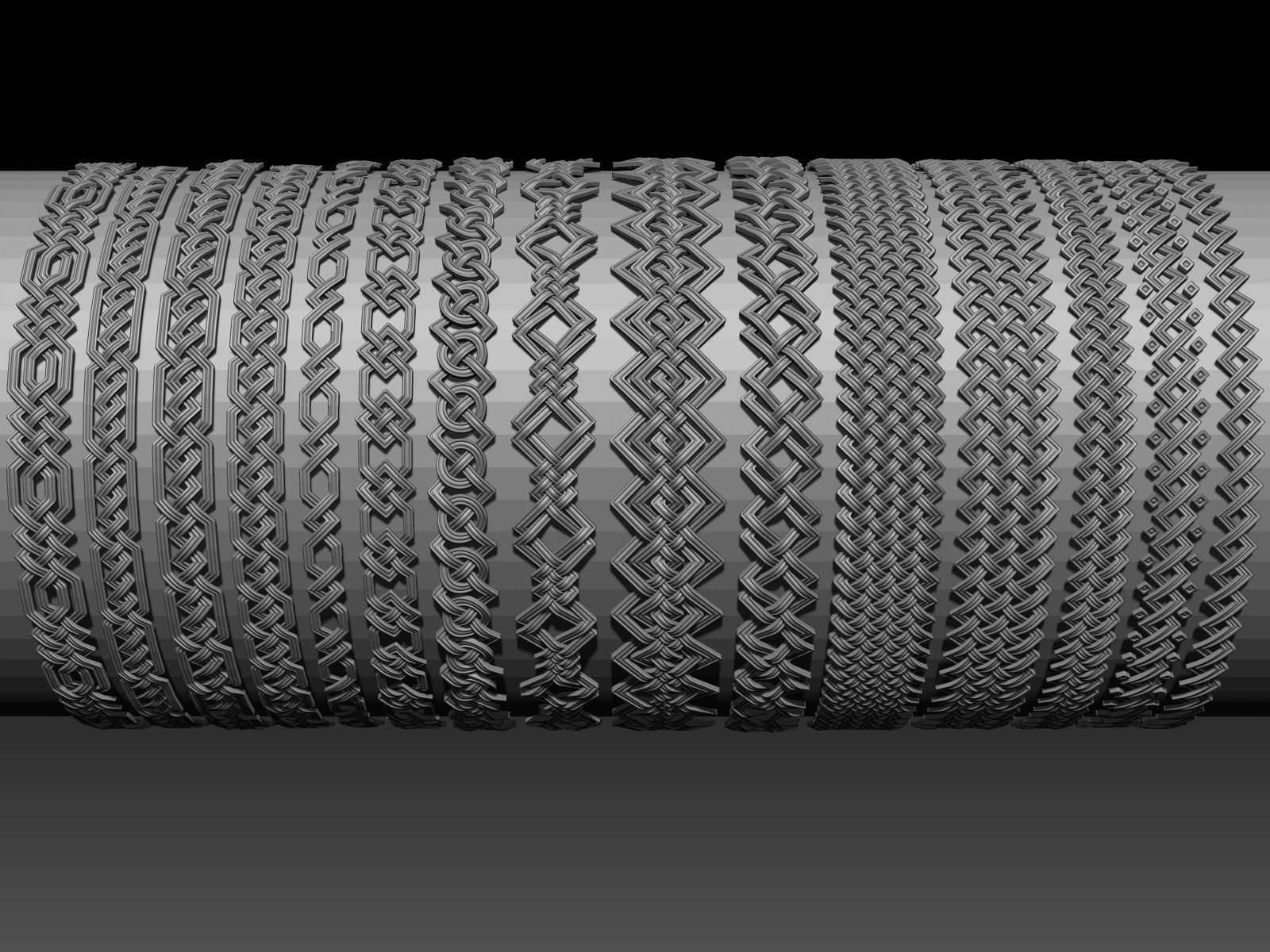 46 Celtic Trim Brushes and Alphas 3D model_2