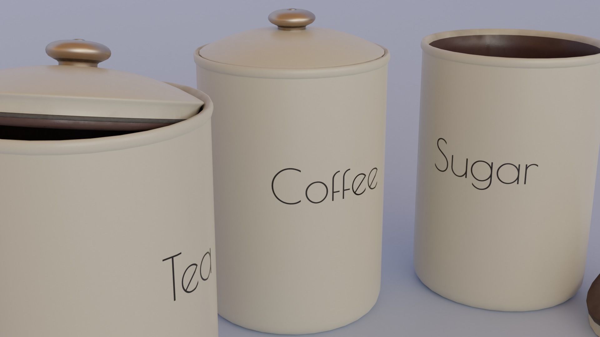 3D model Tea Coffee and Sugar Pot VR / AR / lowpoly CGTrader