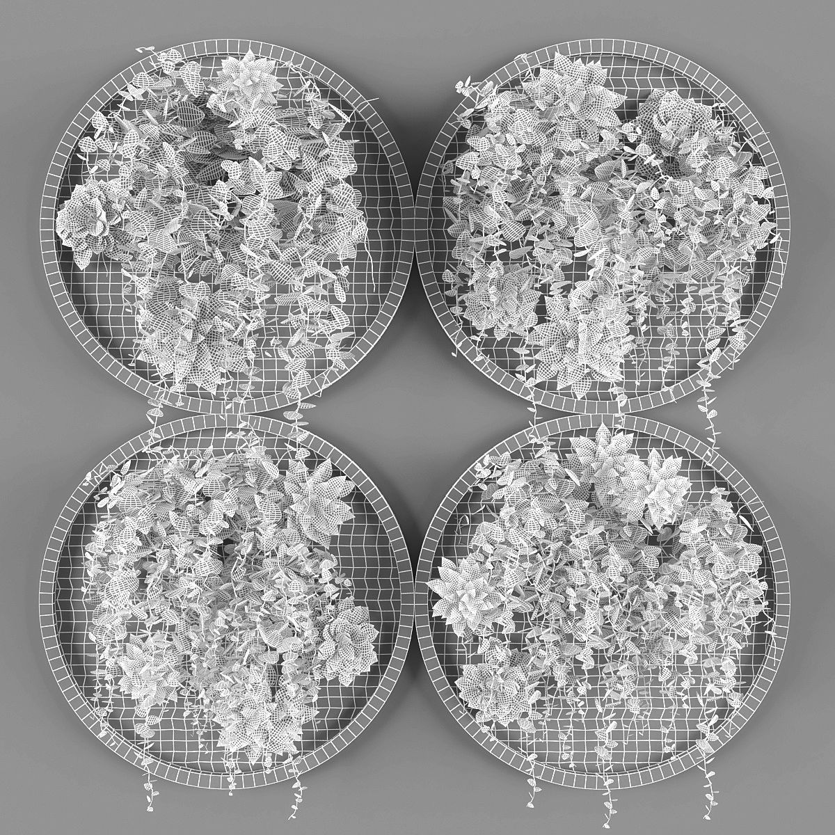 Vertical garden 88 Low-poly 3D model_2