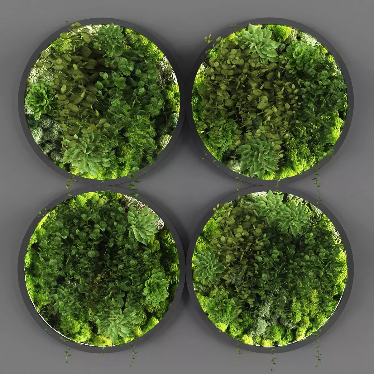 Vertical garden 88 Low-poly 3D model_0