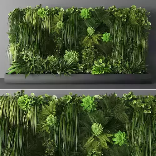 Vertical garden 90 Low-poly 3D model