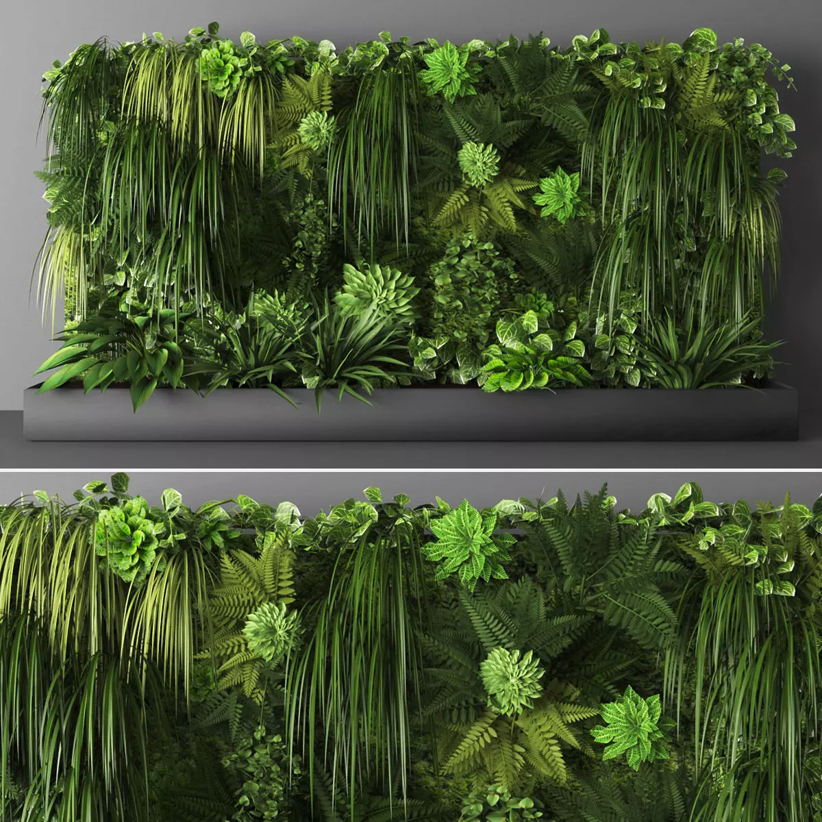 Vertical garden 90 Low-poly 3D model_0