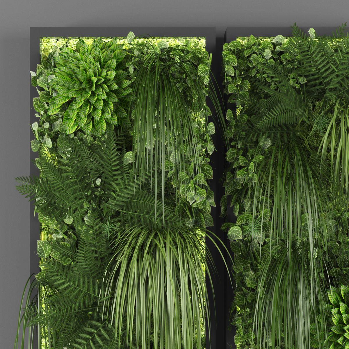 Vertical garden 91 Low-poly 3D model_1