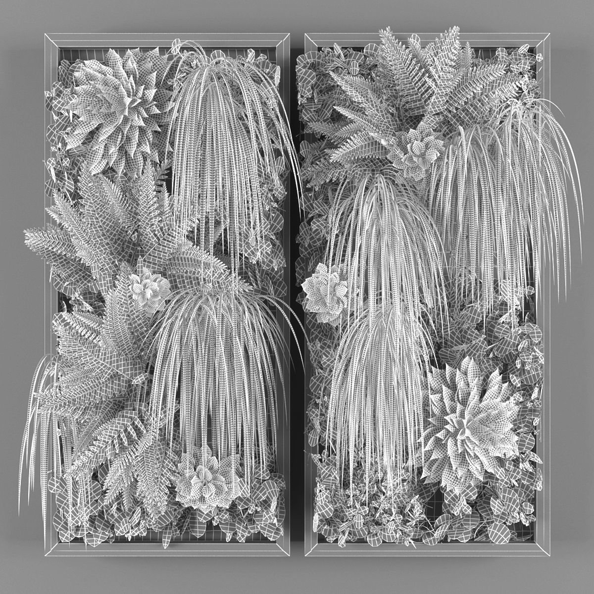 Vertical garden 91 Low-poly 3D model_2