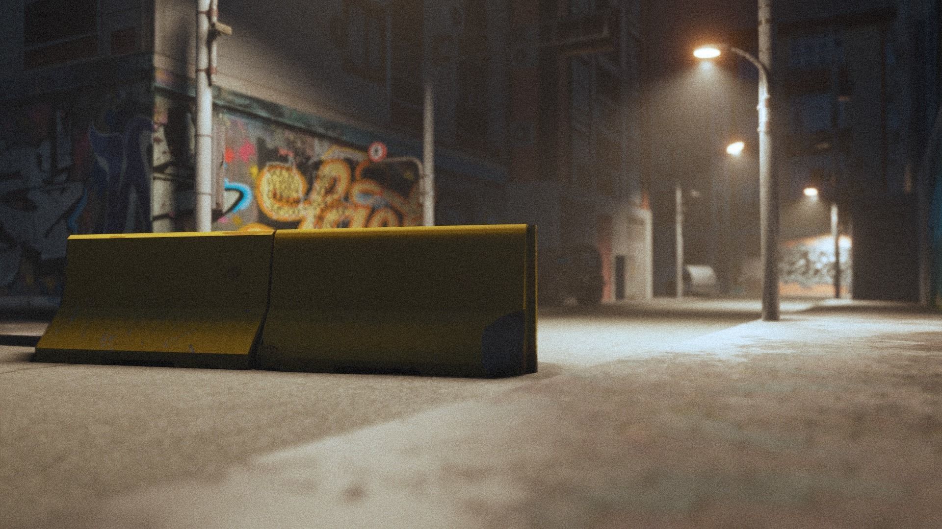 Post Apocalyptic Street Low-poly 3D model_7