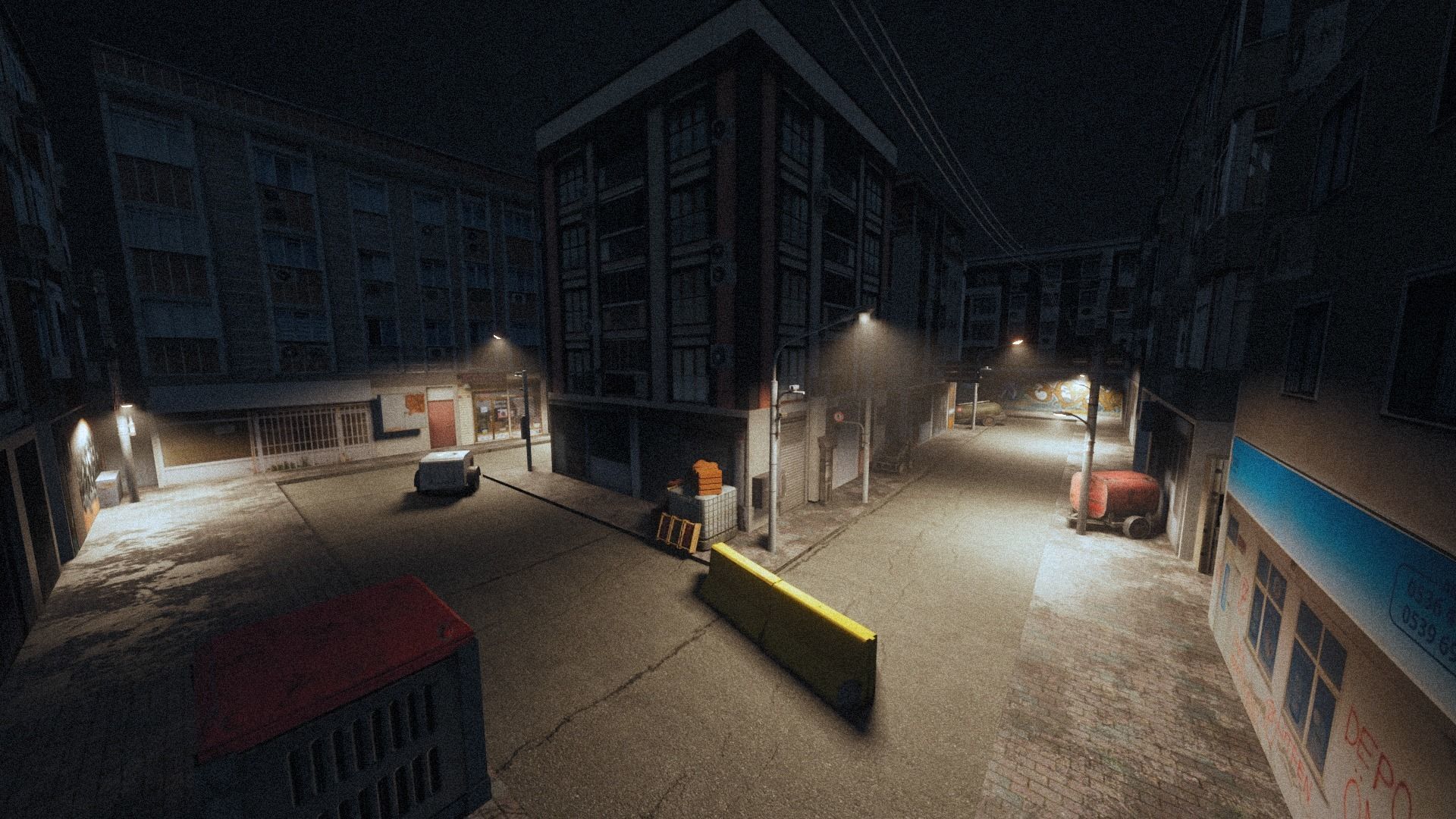 Post Apocalyptic Street Low-poly 3D model_5