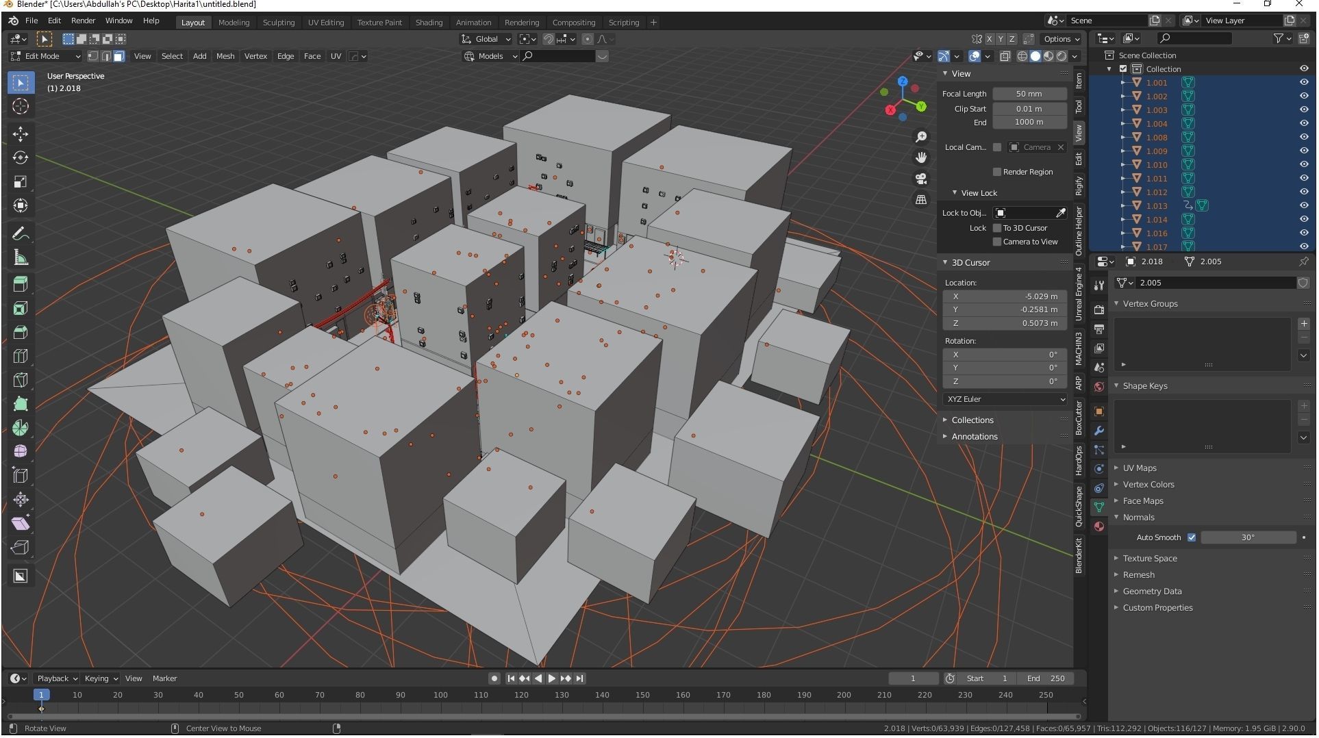 Post Apocalyptic Street Low-poly 3D model_13