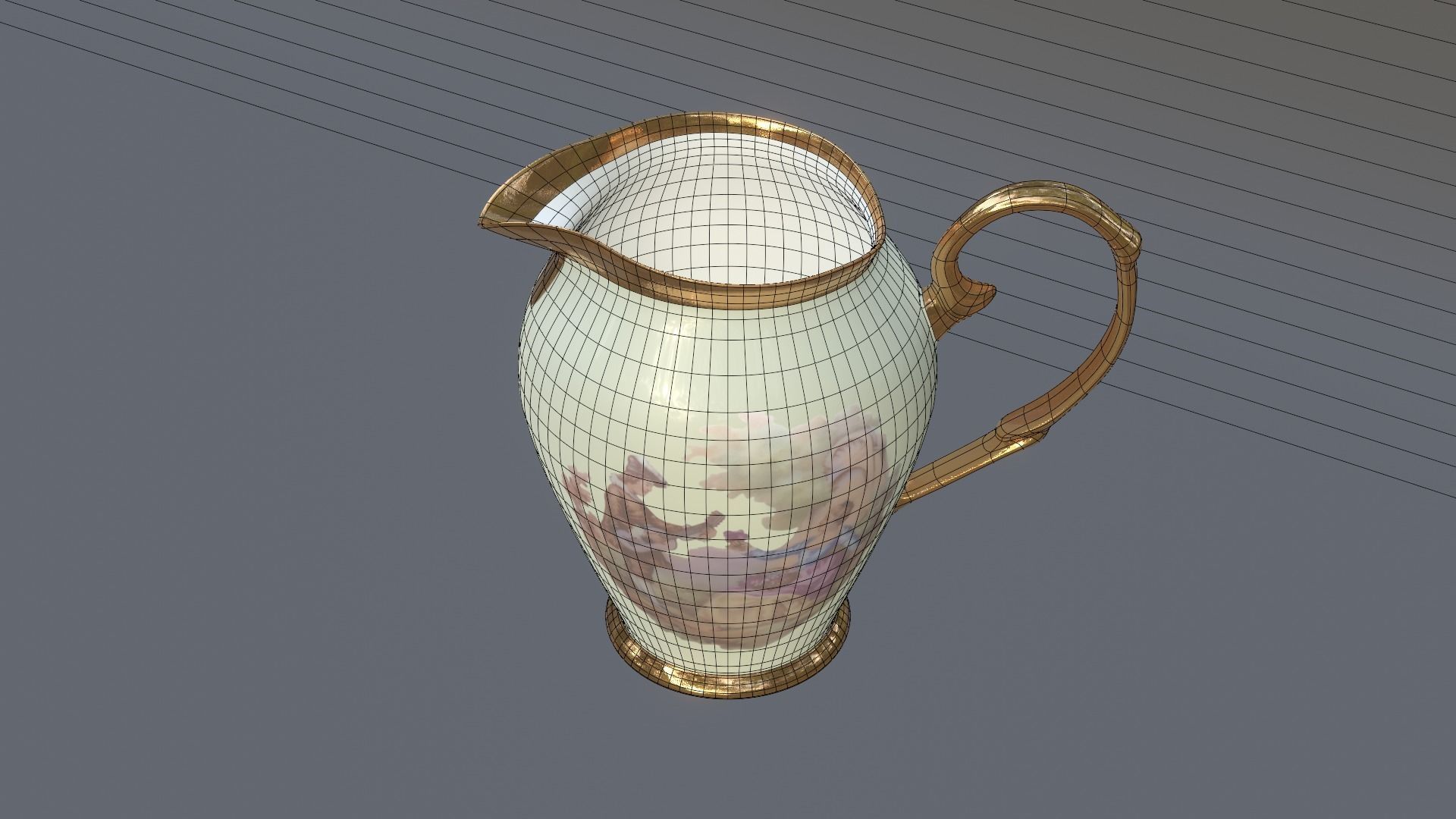 Jug Milk Porcelain Retro 3D Model 3D model_5