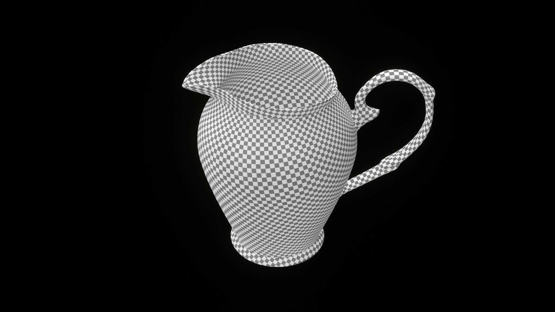 Jug Milk Porcelain Retro 3D Model 3D model_17