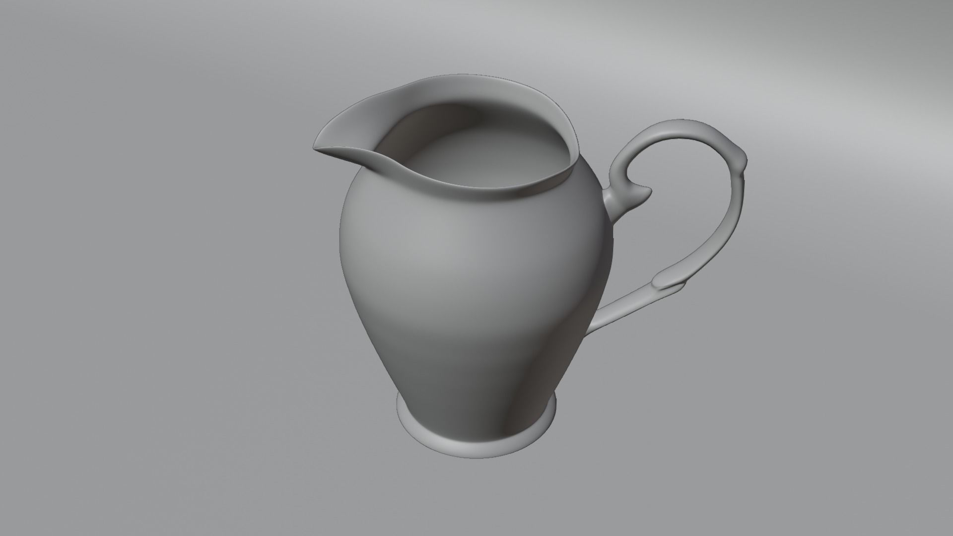 Jug Milk Porcelain Retro 3D Model 3D model_11