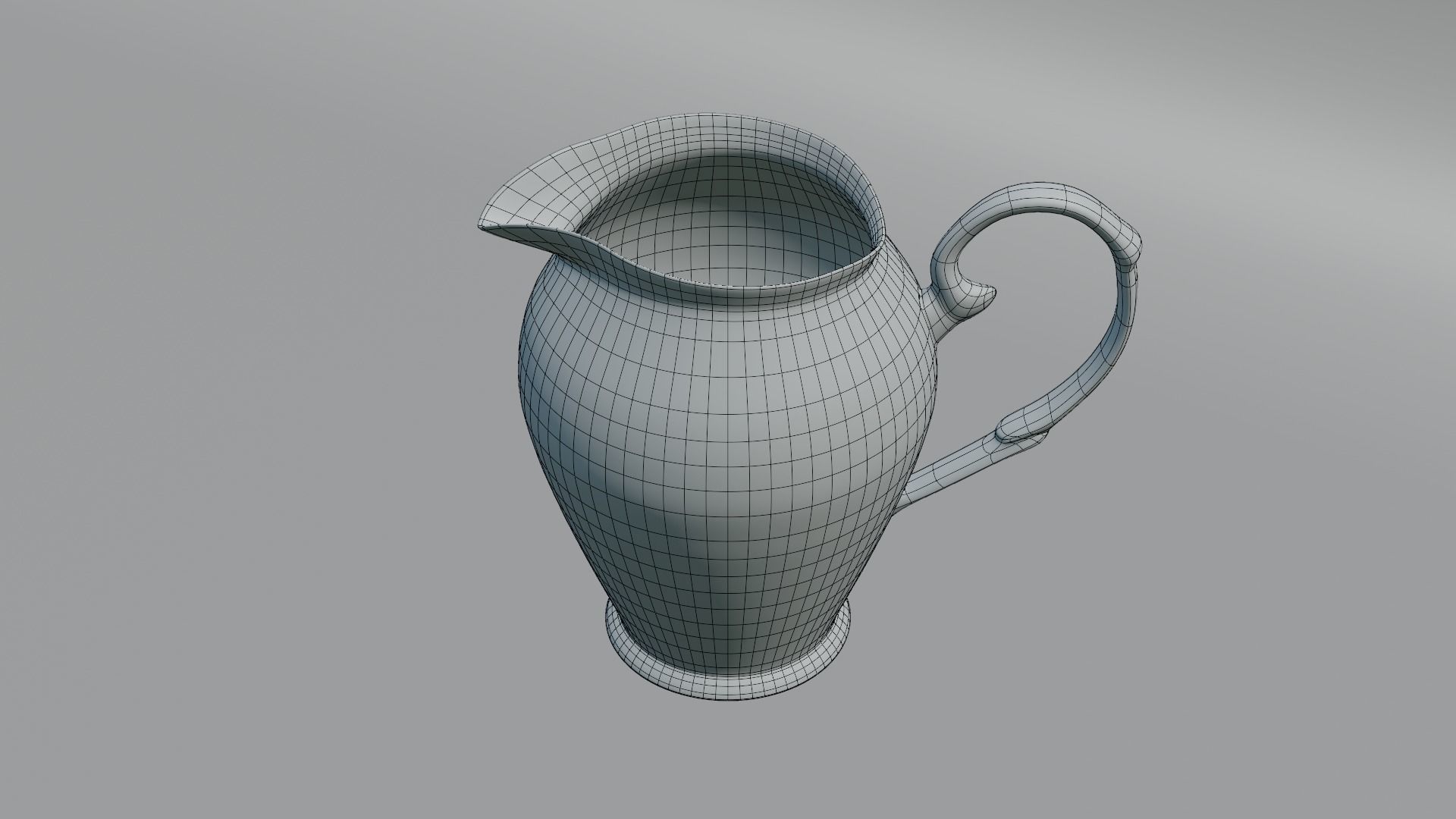 Jug Milk Porcelain Retro 3D Model 3D model_14