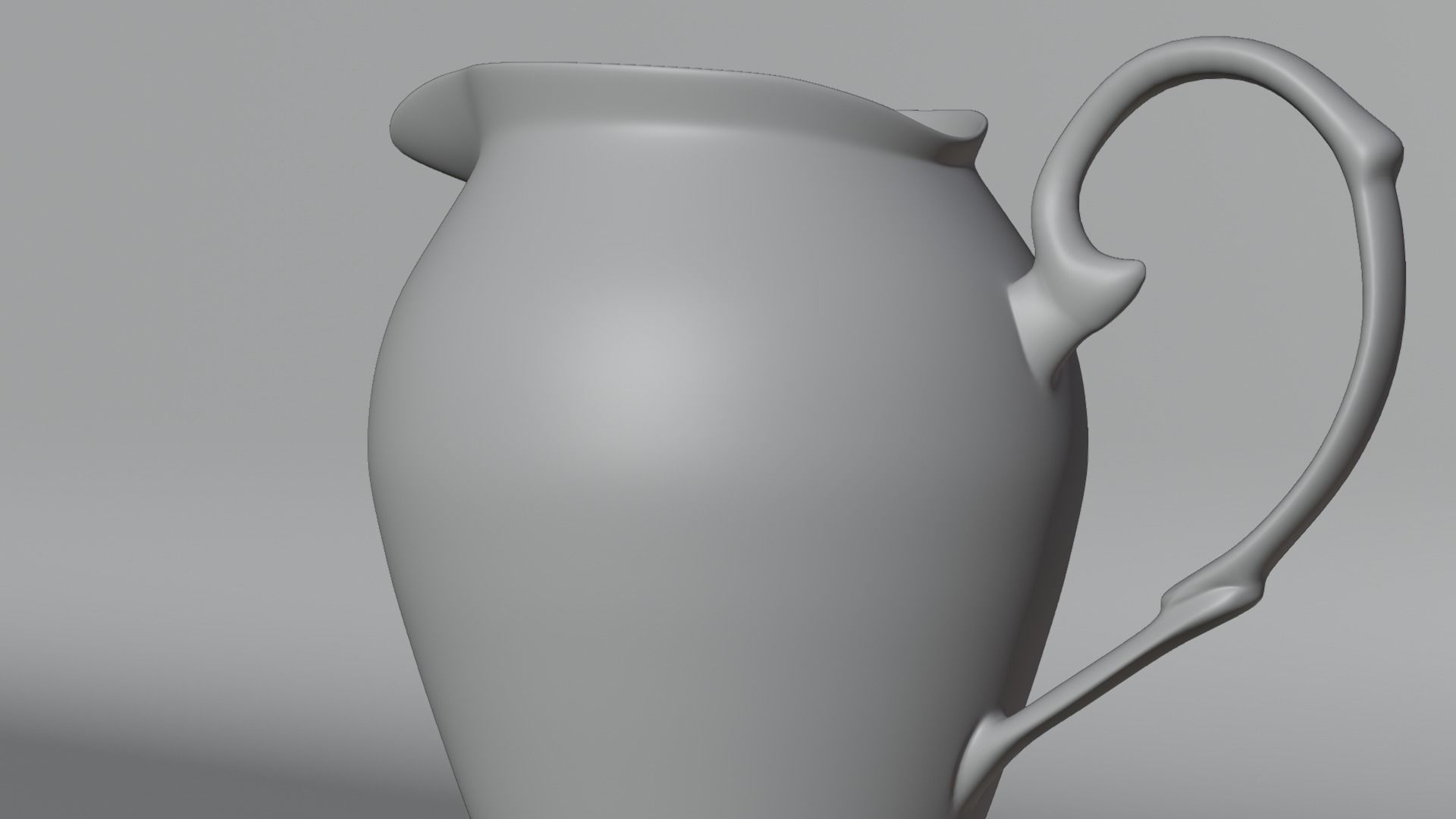 Jug Milk Porcelain Retro 3D Model 3D model_12