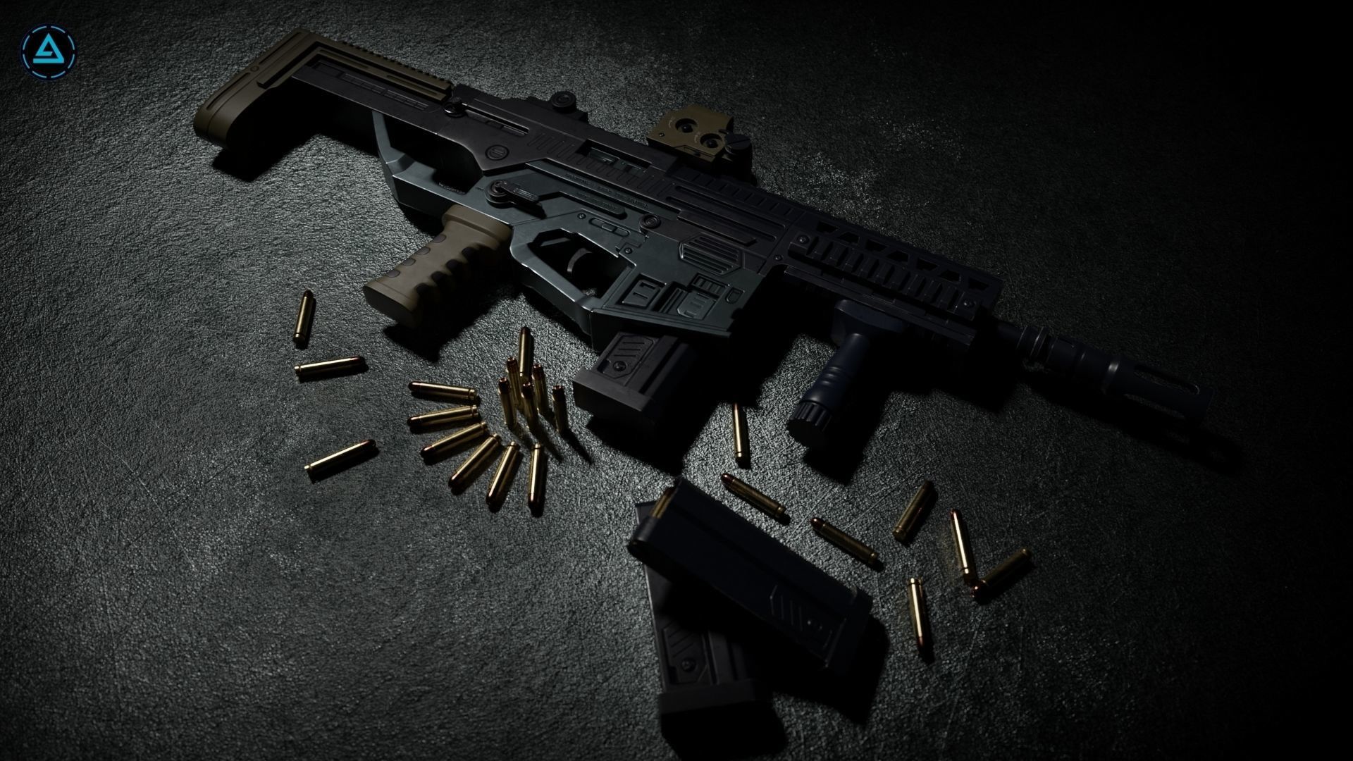 Proctor CP3 SMG Low-poly 3D model_3