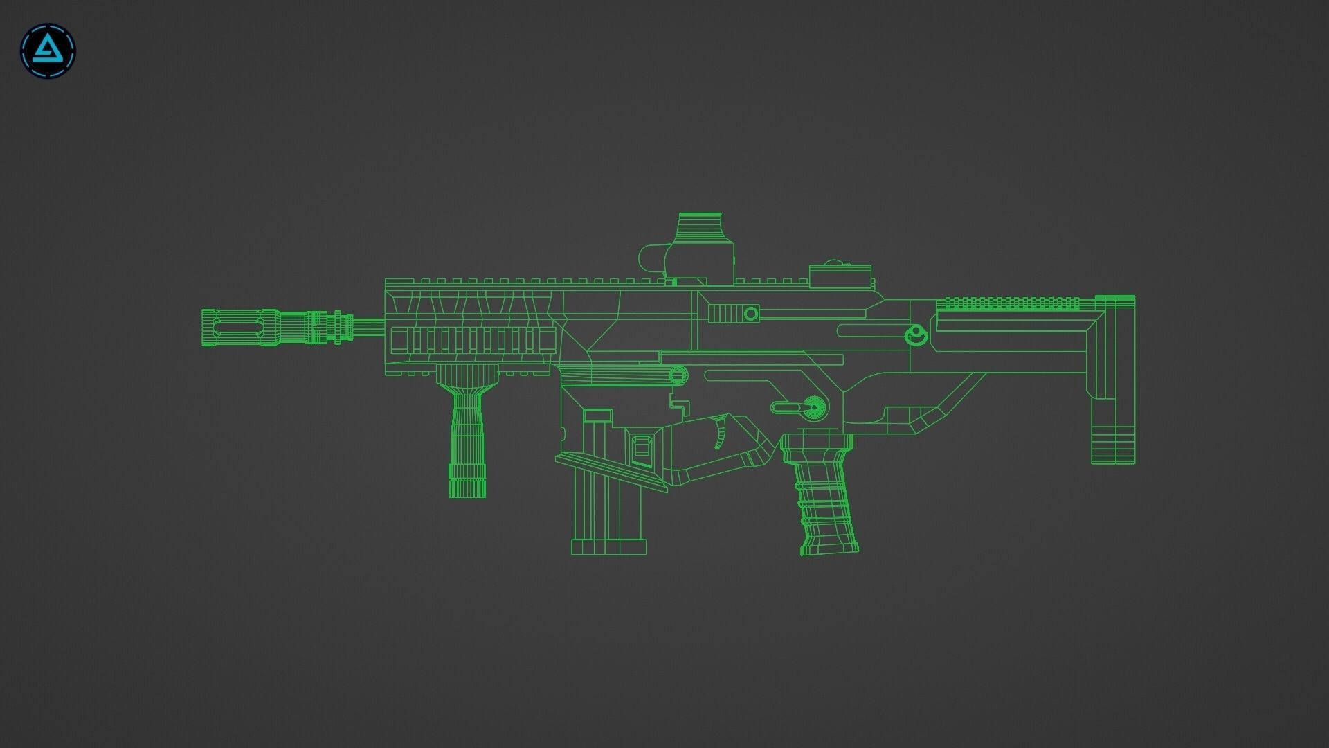 Proctor CP3 SMG Low-poly 3D model_9