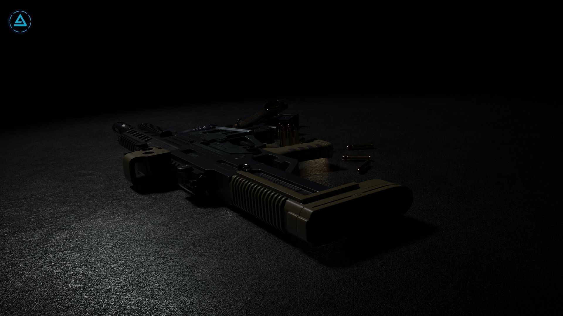 Proctor CP3 SMG Low-poly 3D model_1