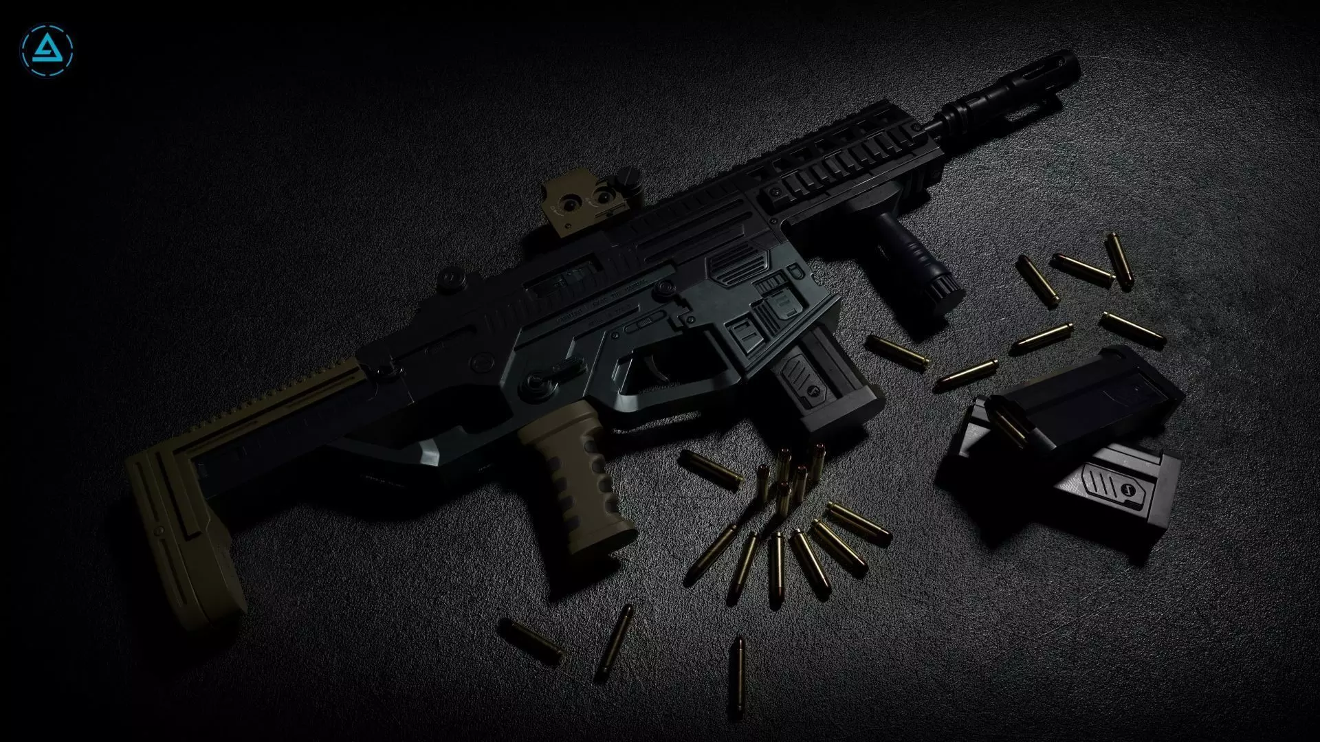 Proctor CP3 SMG Low-poly 3D model_0