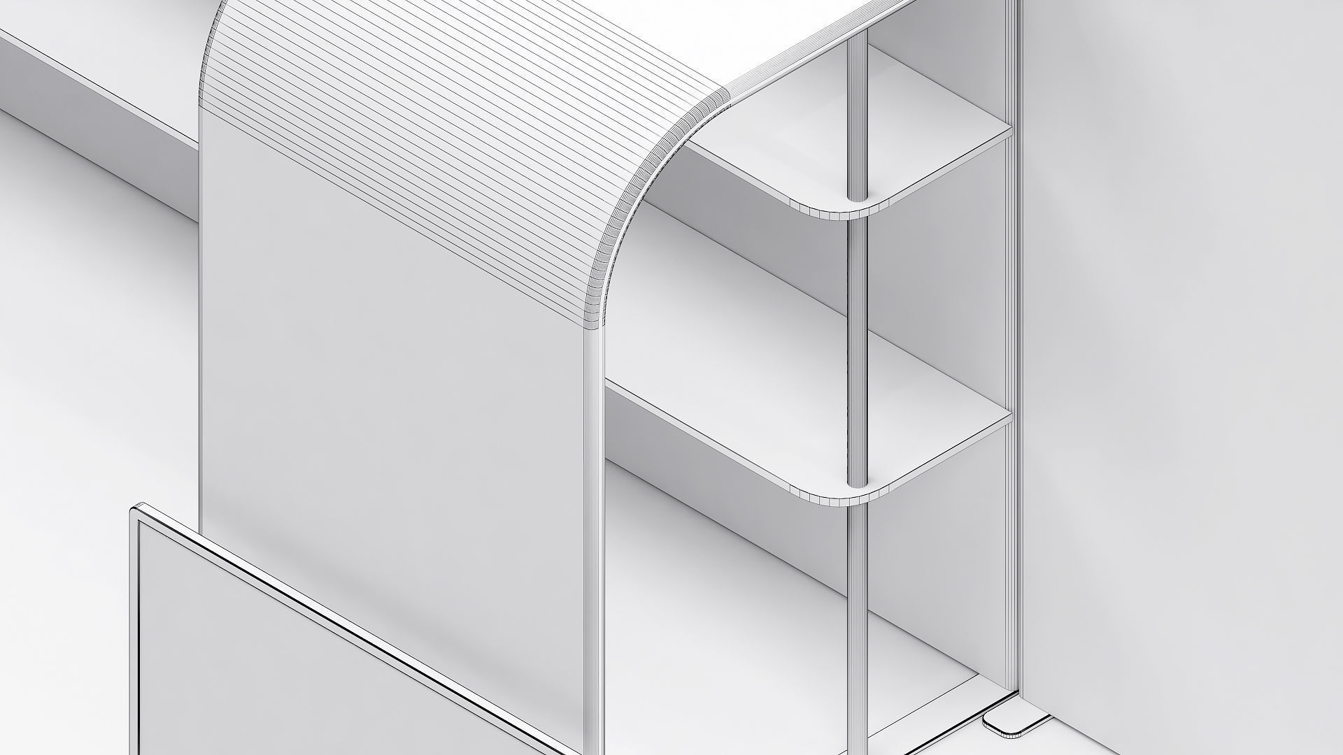 Exhibition booth 10x20ft 3DM013 3D model_9