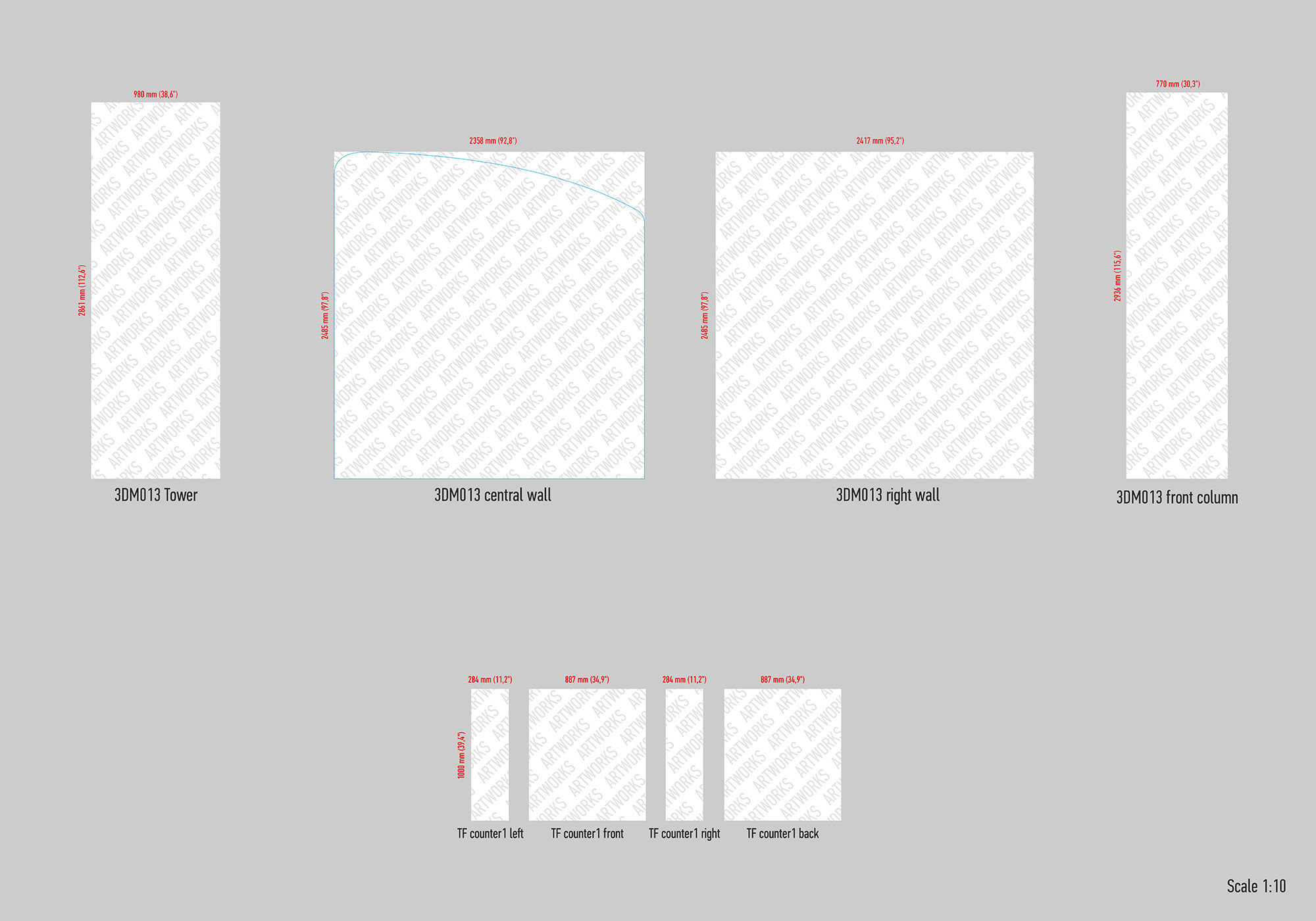 Exhibition booth 10x20ft 3DM013 3D model_11