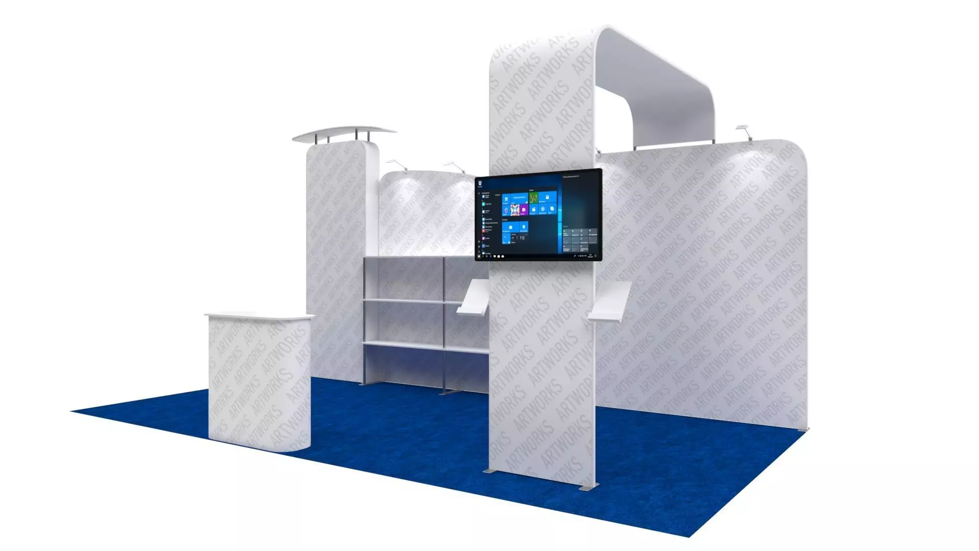 Exhibition booth 10x20ft 3DM013 3D model_0