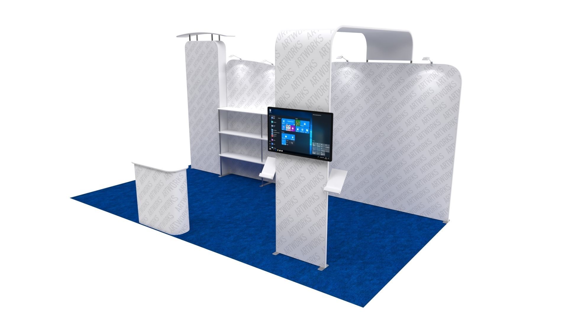 Exhibition booth 10x20ft 3DM013 3D model_3