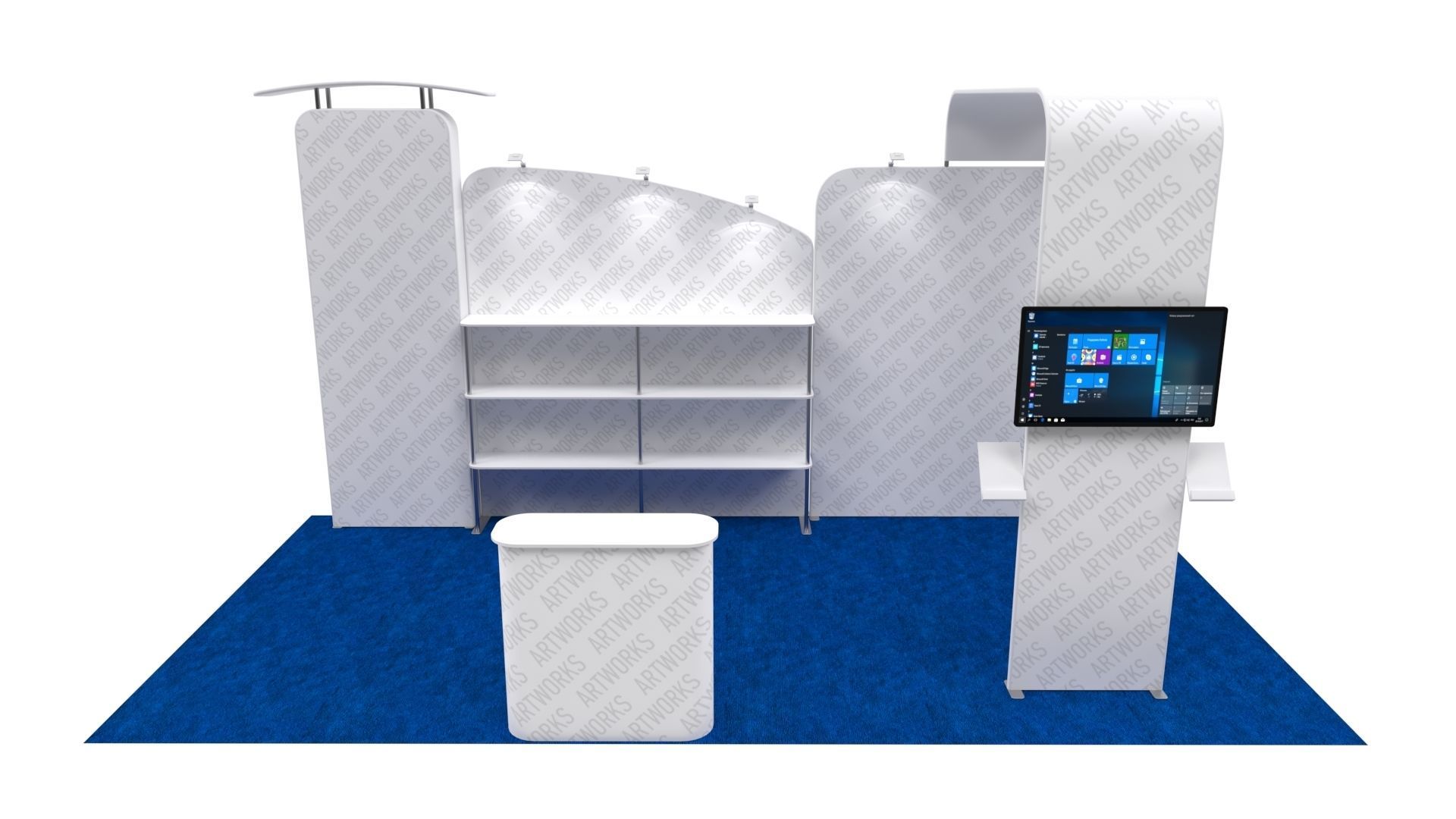 Exhibition booth 10x20ft 3DM013 3D model_4