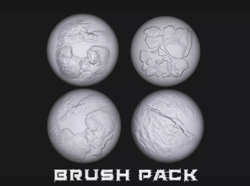 15 Stylized Stone and Cracks Alphas Texture_0