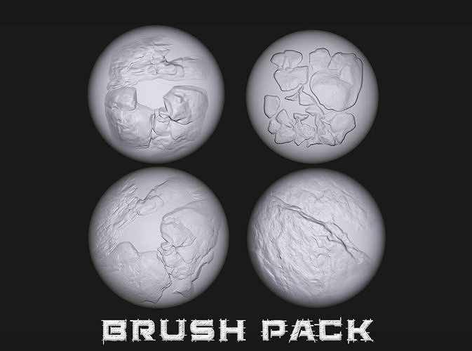 15 Stylized Stone and Cracks Alphas Texture