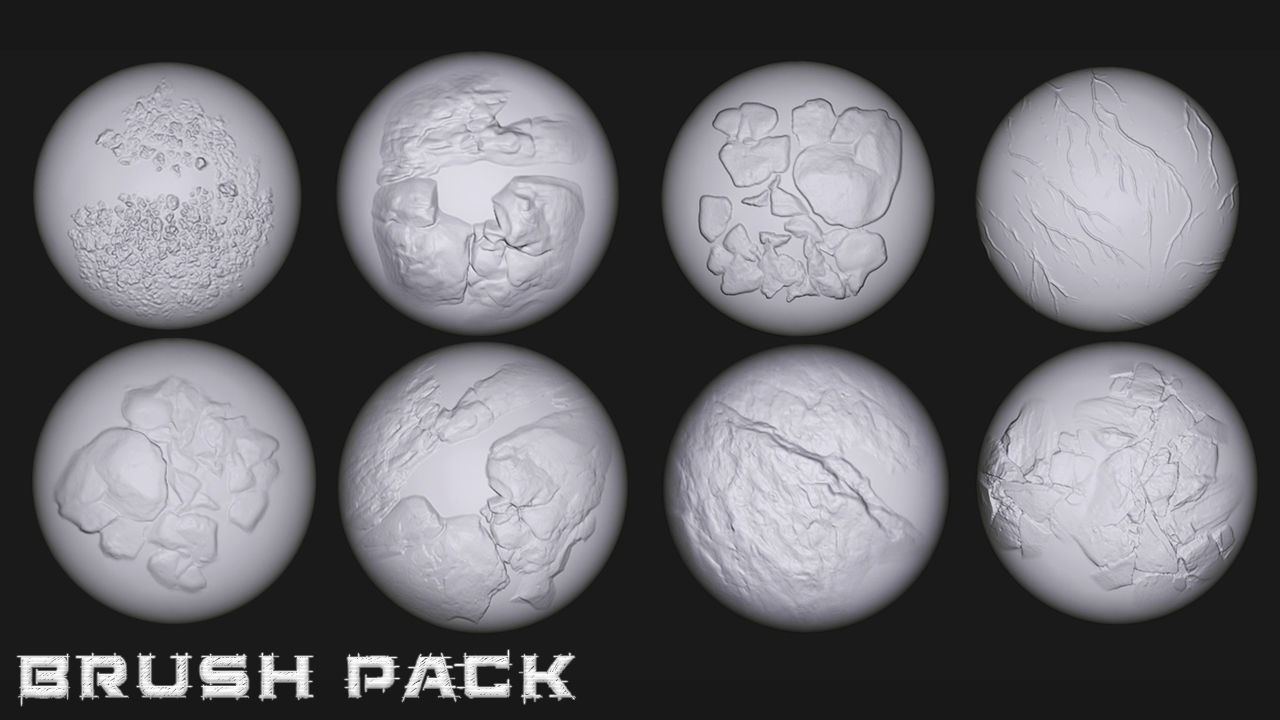 15 Stylized Stone and Cracks Alphas Texture_2