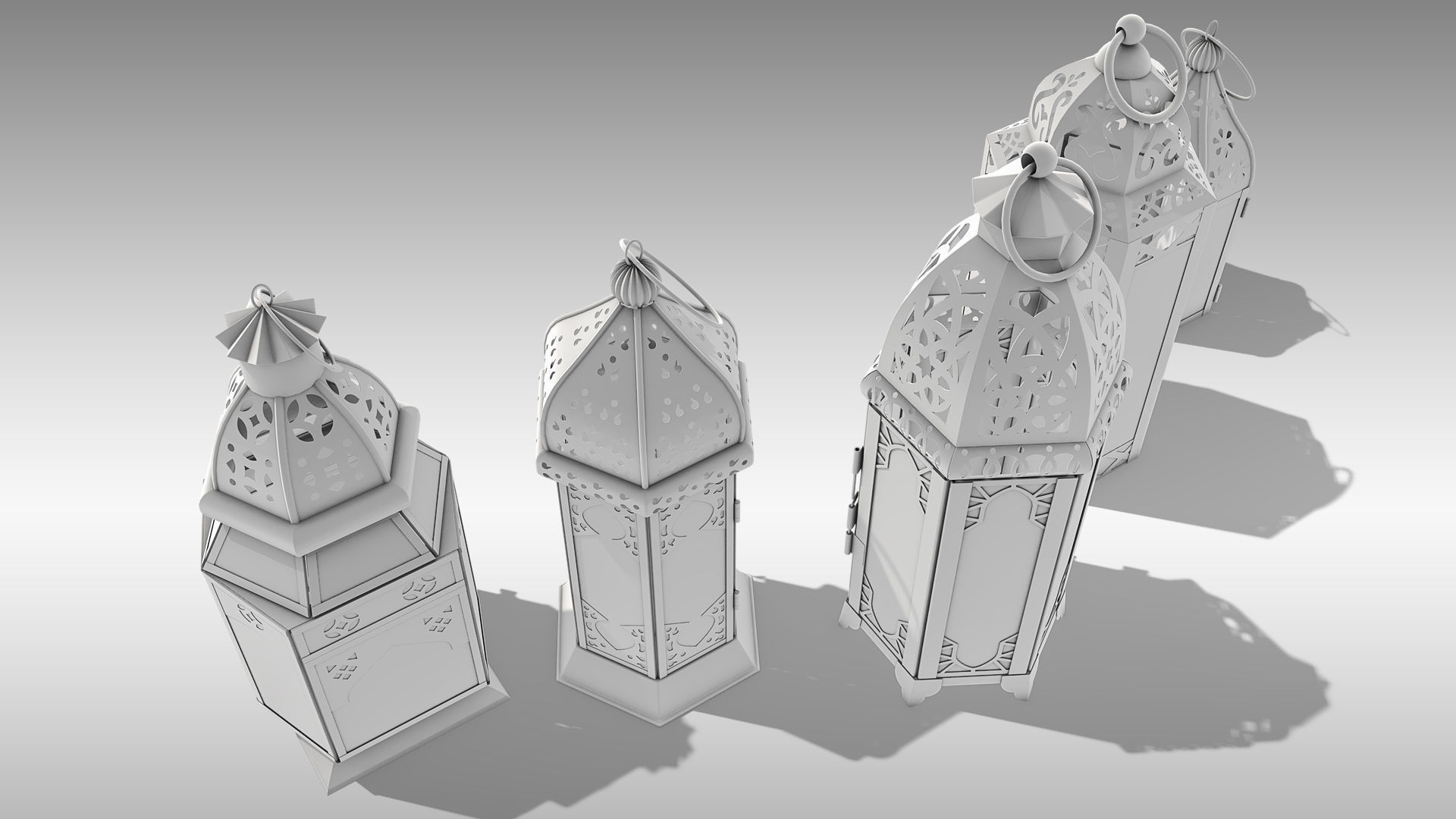 Moroccan Lanterns 3D Model Collection_2