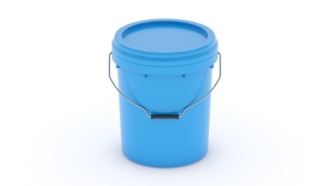 20L Plastic Bucket 3D model