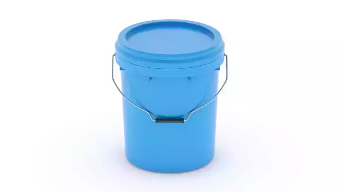 20L Plastic Bucket 3D model