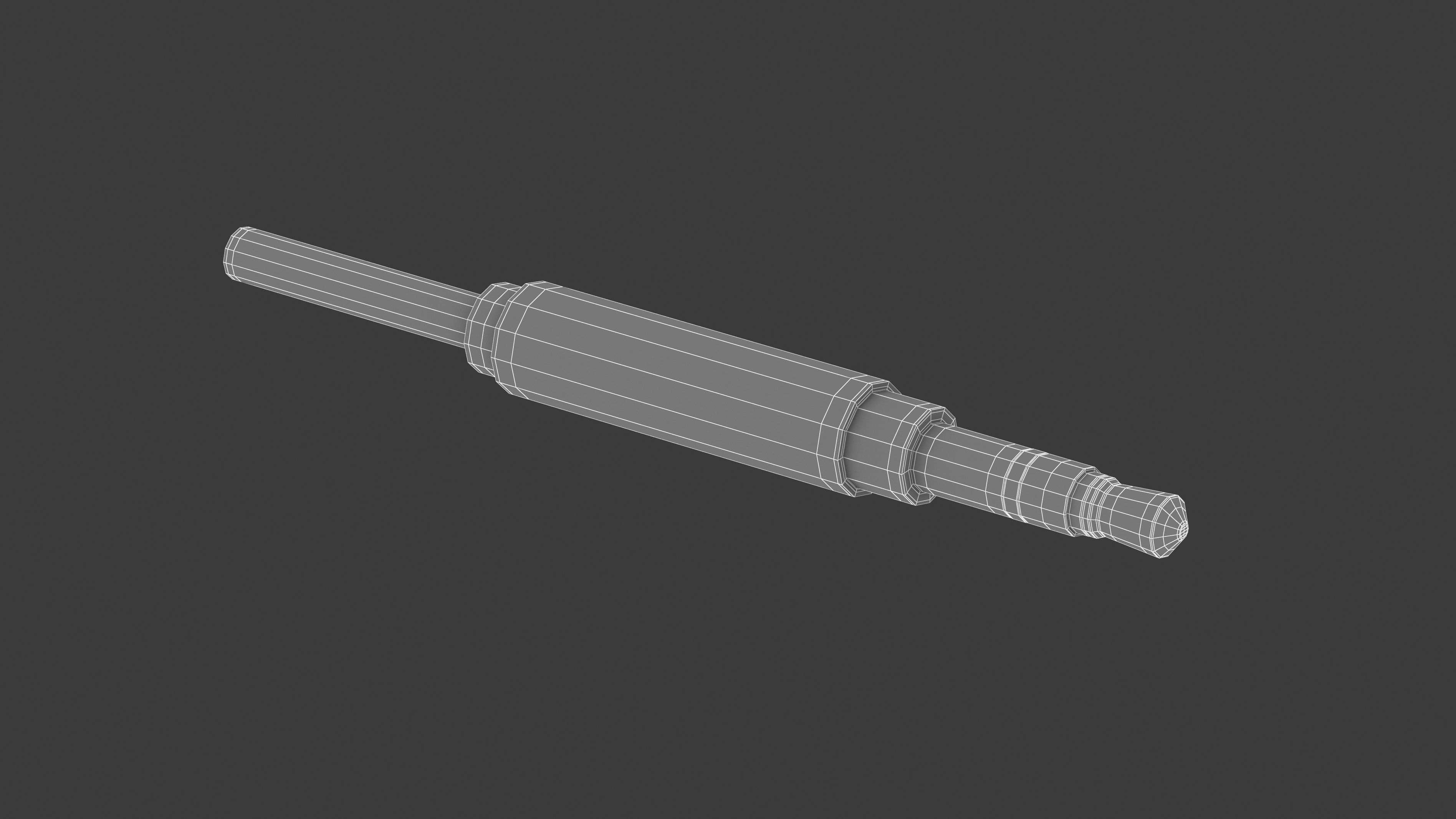 Microphone Port Male 3D model_5