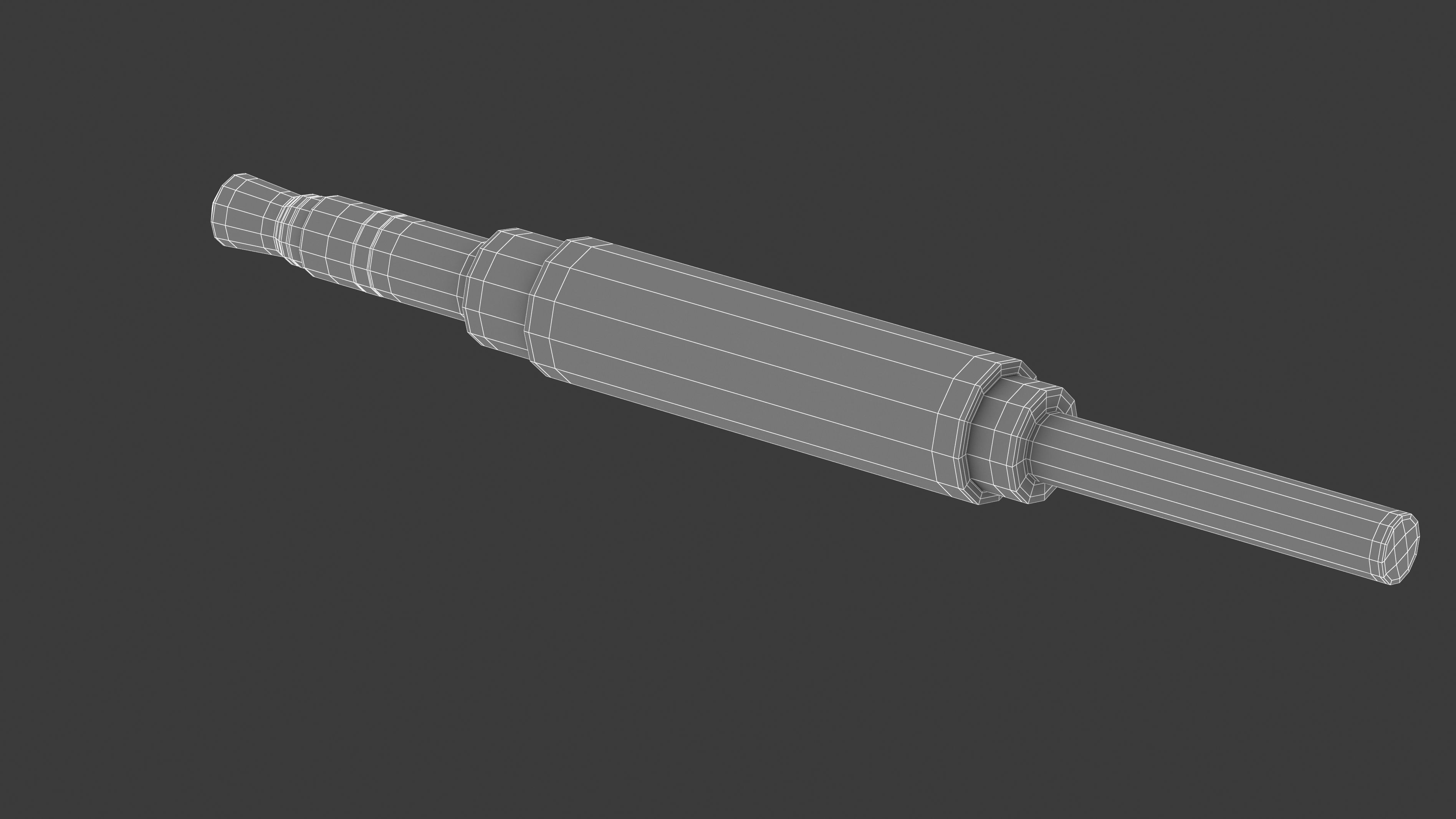 Microphone Port Male 3D model_6