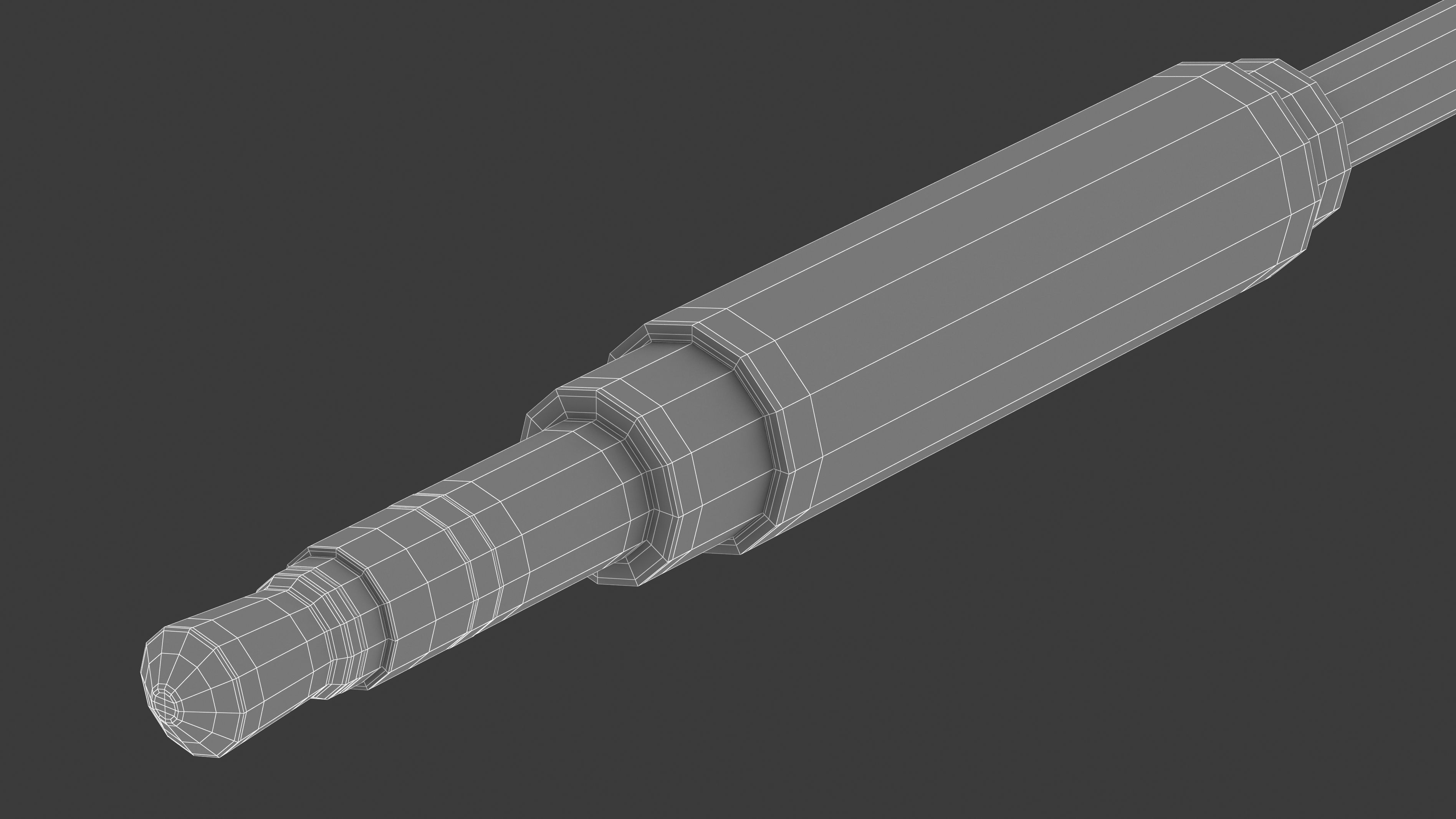 Microphone Port Male 3D model_7