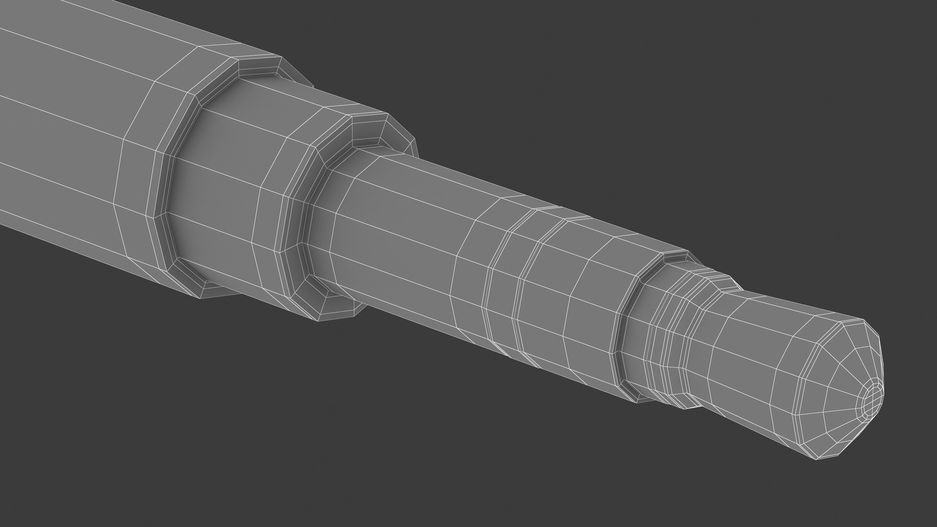 Microphone Port Male 3D model_8