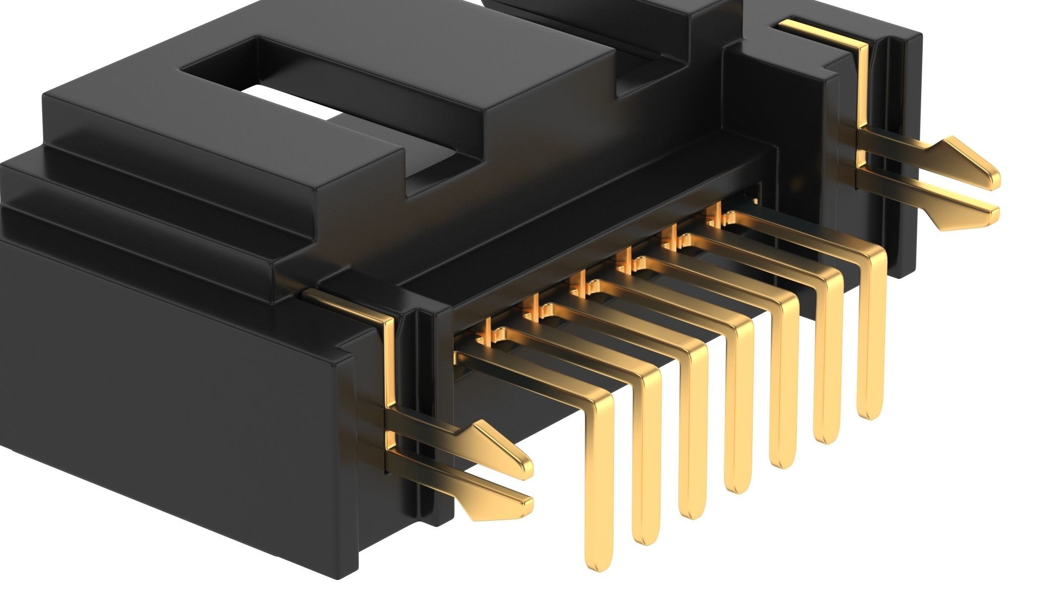  Sata Connector 7 Pin Type B Female 3D model_2