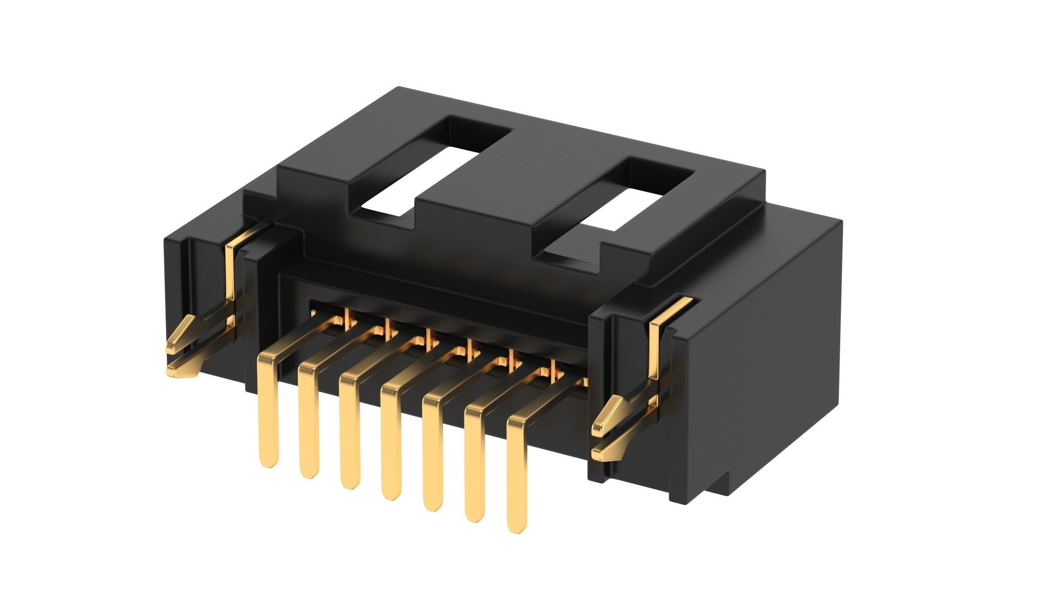  Sata Connector 7 Pin Type B Female 3D model_1