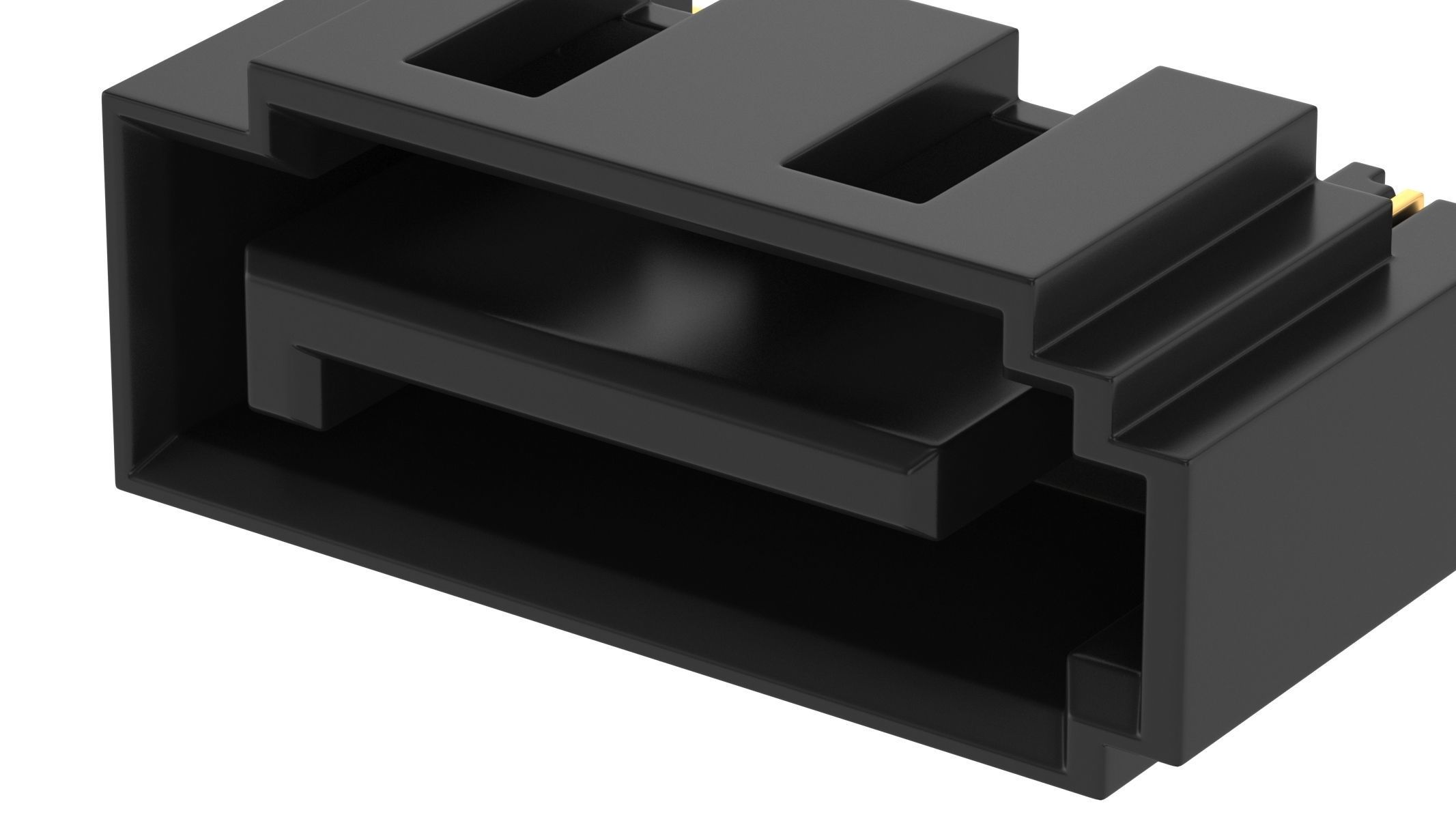  Sata Connector 7 Pin Type B Female 3D model_3