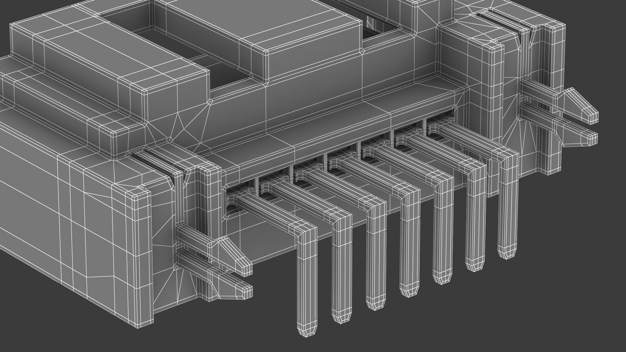  Sata Connector 7 Pin Type B Female 3D model_7