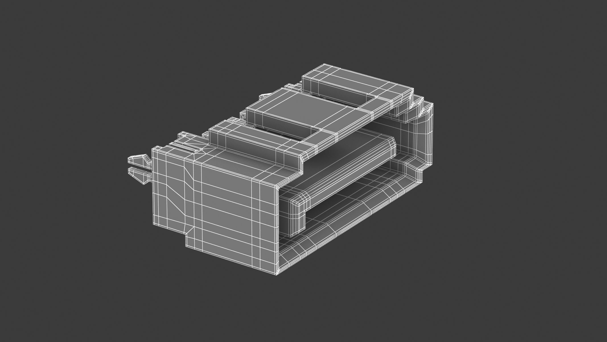  Sata Connector 7 Pin Type B Female 3D model_5