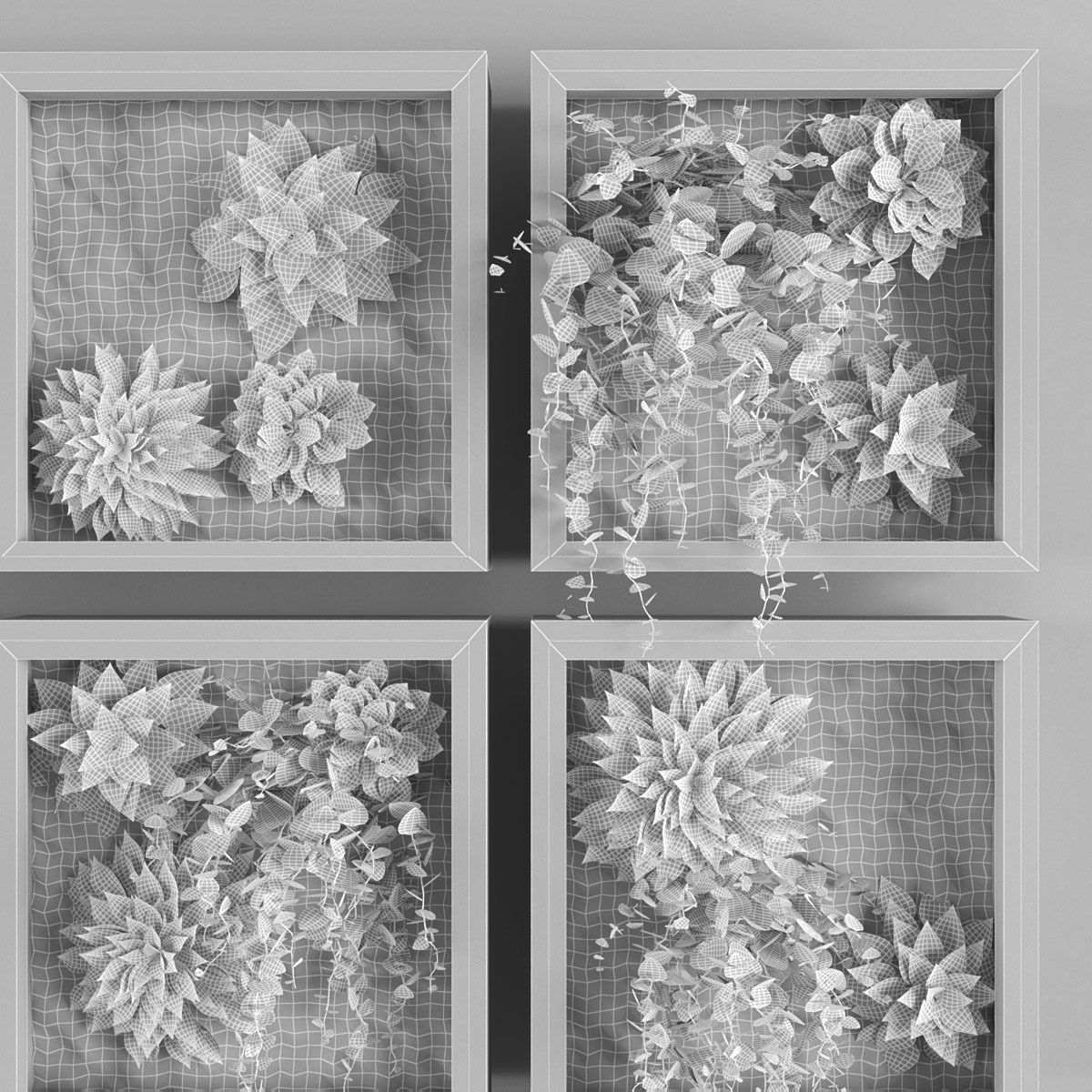 Vertical garden 93 Low-poly 3D model_3