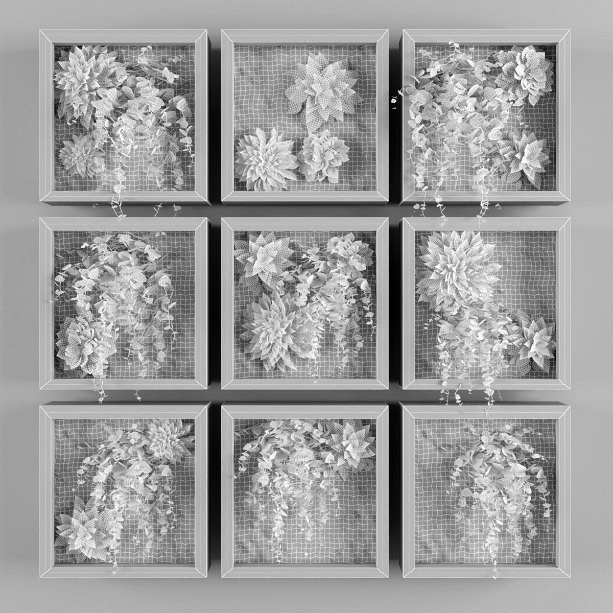 Vertical garden 93 Low-poly 3D model_2