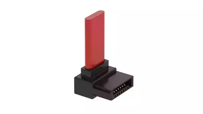 Sata Connector 7 Pin Type B Male 3D model